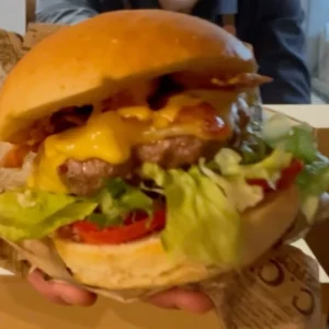 15% DE DESCUENTO EN LA COMPRA DE UNA HAMBURGUESA CASERA.